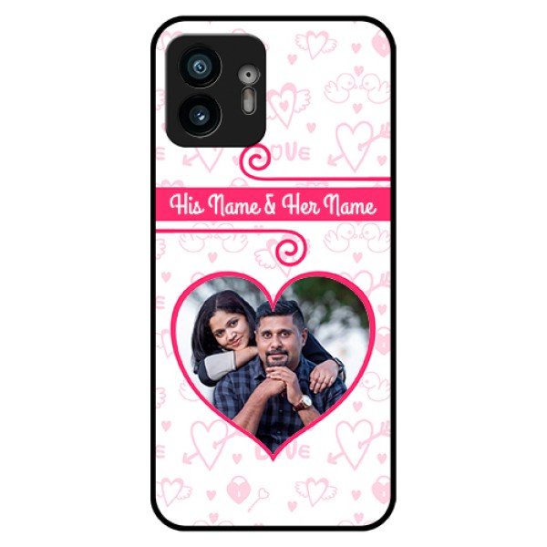 Nothing Phone 2 Custom Glass Phone Case - Heart Shape Love Design