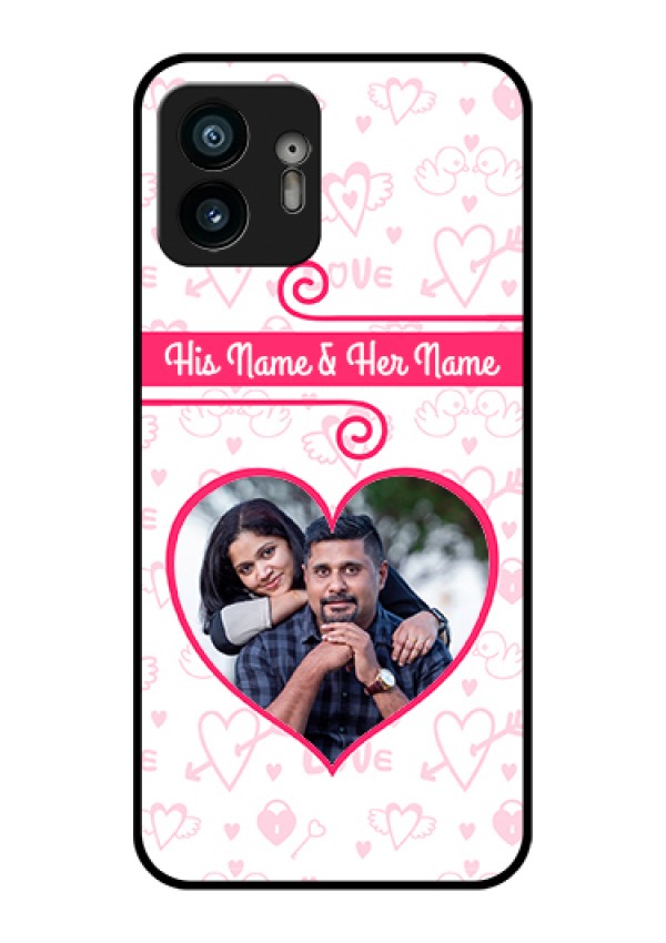 Nothing Phone 2 Custom Glass Phone Case - Heart Shape Love Design