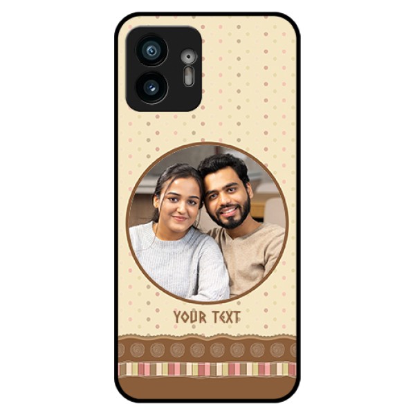 Nothing Phone 2 Custom Glass Phone Case - Brown Dotted Mobile Case Design Nothing Phone 2 Custom Glass Phone Case - Brown Dotted Mobile Case Design