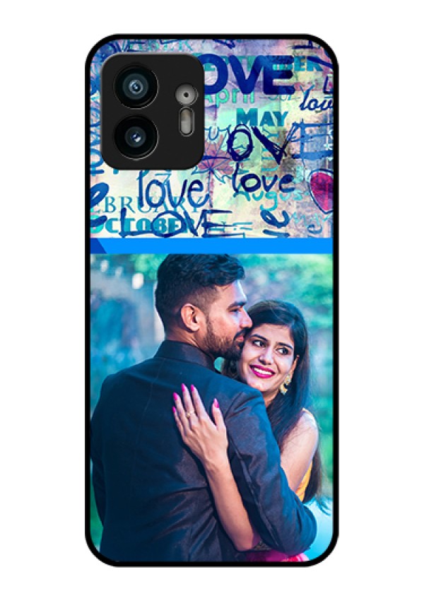 Nothing Phone 2 Custom Glass Phone Case - Colorful Love Design