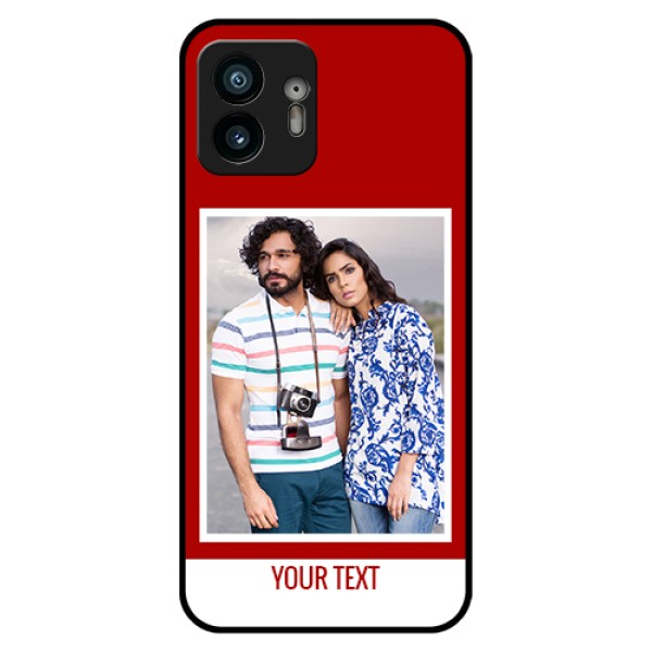 Nothing Phone 2 Custom Glass Phone Case - Red Color Design