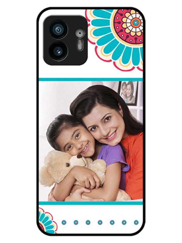 Custom Nothing Phone 2 Custom Glass Phone Case - Flower Design