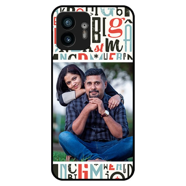 Nothing Phone 2 Custom Glass Phone Case - Alphabet Design