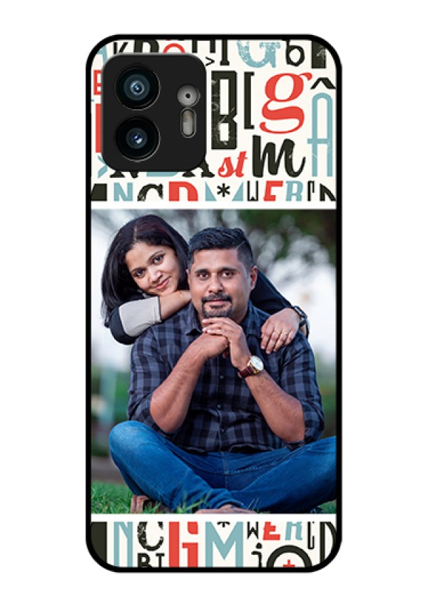Nothing Phone 2 Custom Glass Phone Case - Alphabet Design