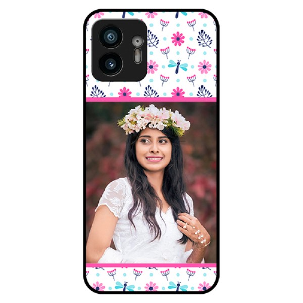 Nothing Phone 2 Custom Glass Phone Case - Colorful Flower Design Nothing Phone 2 Custom Glass Phone Case - Colorful Flower Design