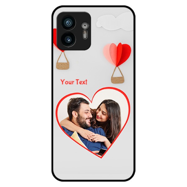 Nothing Phone 2 Custom Glass Phone Case - Parachute Love Design Nothing Phone 2 Custom Glass Phone Case - Parachute Love Design