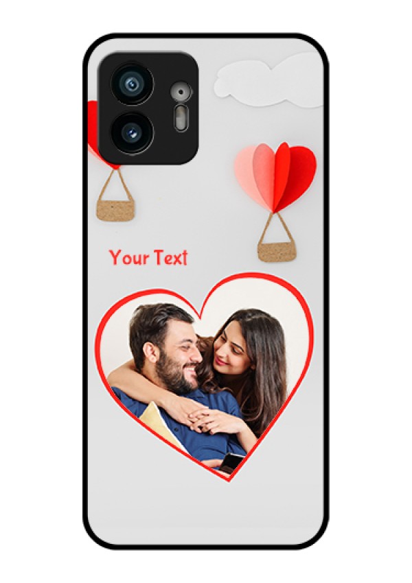 Nothing Phone 2 Custom Glass Phone Case - Parachute Love Design