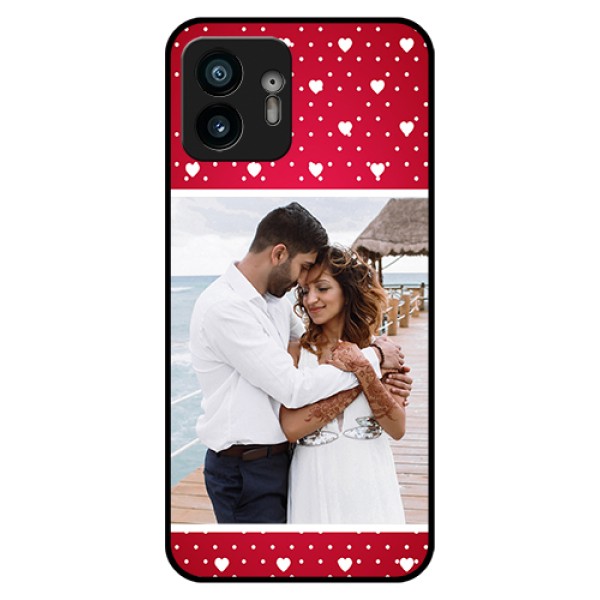 Nothing Phone 2 Custom Glass Phone Case - Hearts Mobile Case Design Nothing Phone 2 Custom Glass Phone Case - Hearts Mobile Case Design