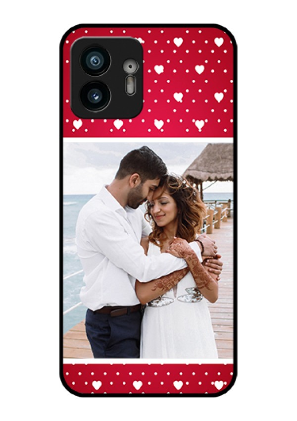 Nothing Phone 2 Custom Glass Phone Case - Hearts Mobile Case Design