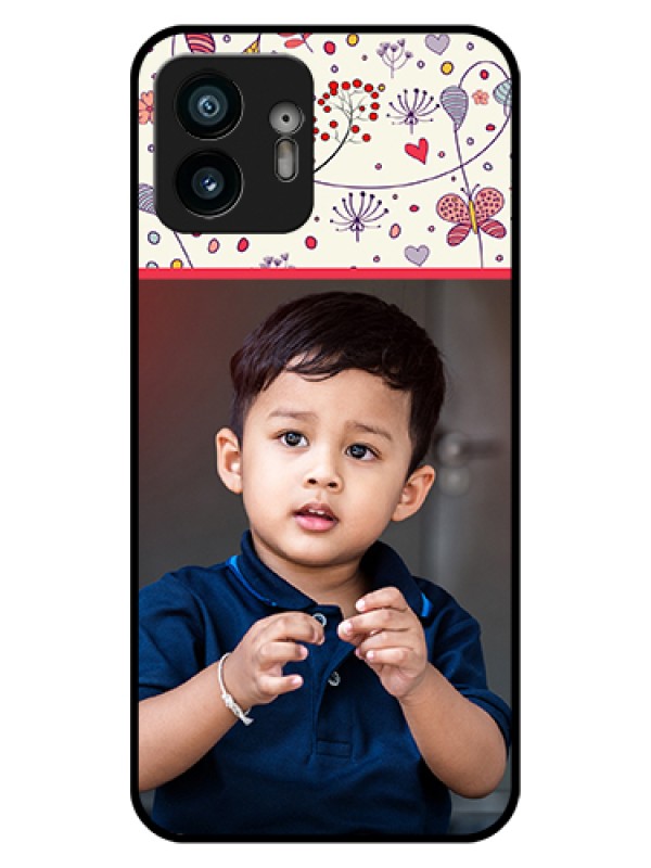 Custom Nothing Phone 2 Custom Glass Phone Case - Premium Floral Design