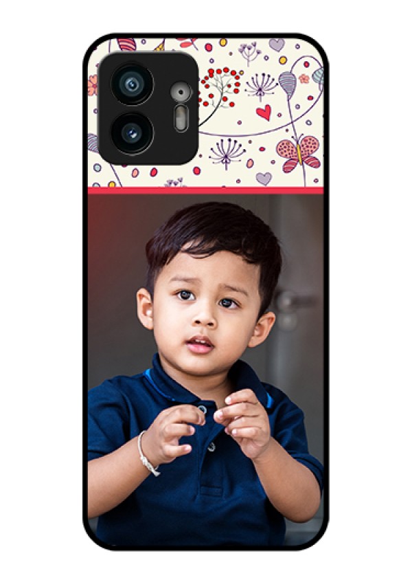 Nothing Phone 2 Custom Glass Phone Case - Premium Floral Design