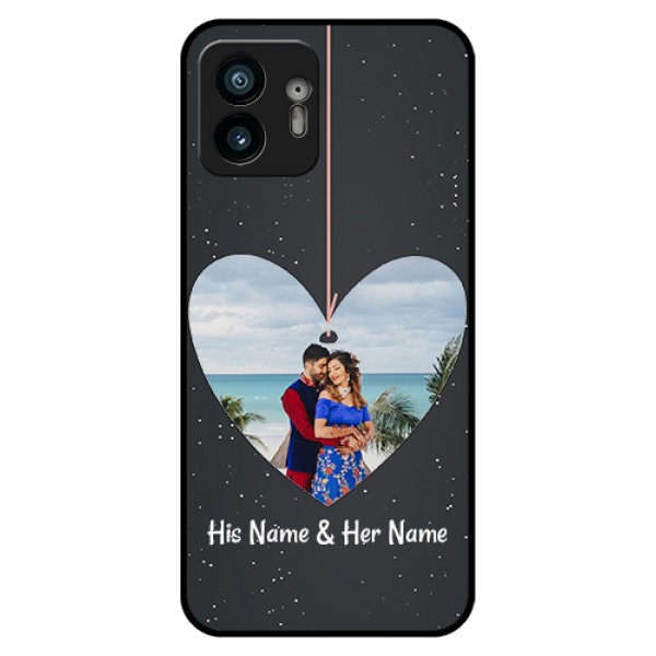 Nothing Phone 2 Custom Glass Phone Case - Hanging Heart Design