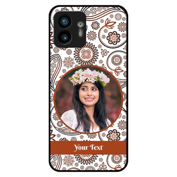 Nothing Phone 2 Custom Glass Phone Case - Abstract Flower Design