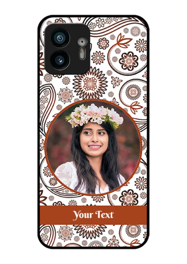 Nothing Phone 2 Custom Glass Phone Case - Abstract Flower Design