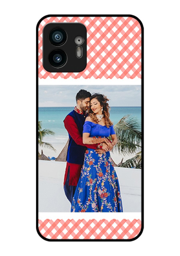 Nothing Phone 2 Custom Glass Phone Case - Pink Pattern Design