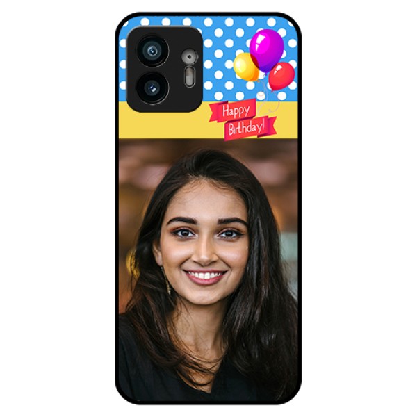 Nothing Phone 2 Custom Glass Phone Case - Happy Birthday Design