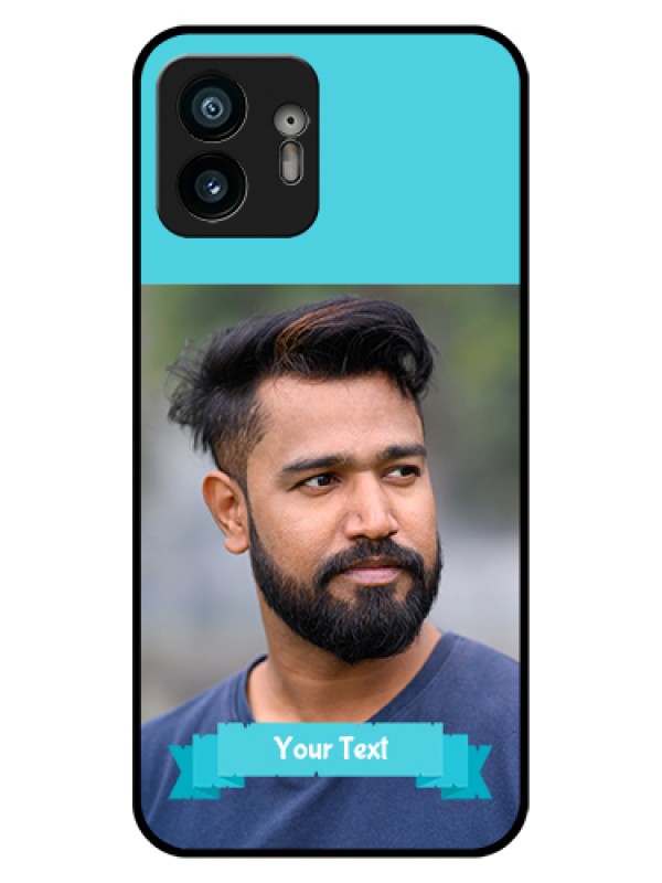 Custom Nothing Phone 2 Custom Glass Phone Case - Blue Color Design