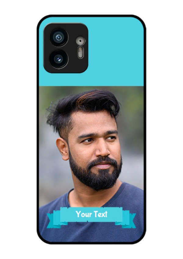 Nothing Phone 2 Custom Glass Phone Case - Blue Color Design