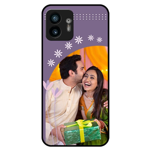 Nothing Phone 2 Custom Glass Phone Case - Lavender Flowers Design