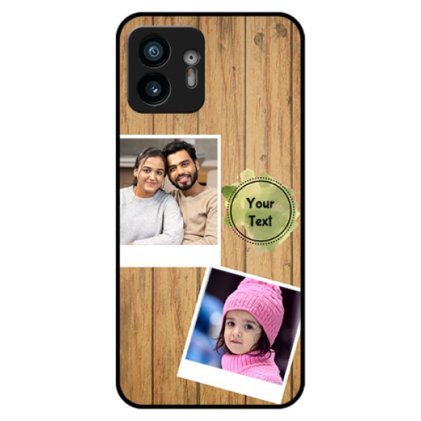 Nothing Phone 2 Custom Glass Phone Case - Wooden Texture Design