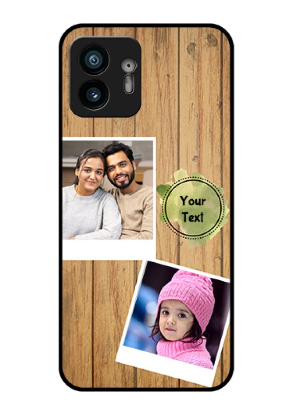 Nothing Phone 2 Custom Glass Phone Case - Wooden Texture Design