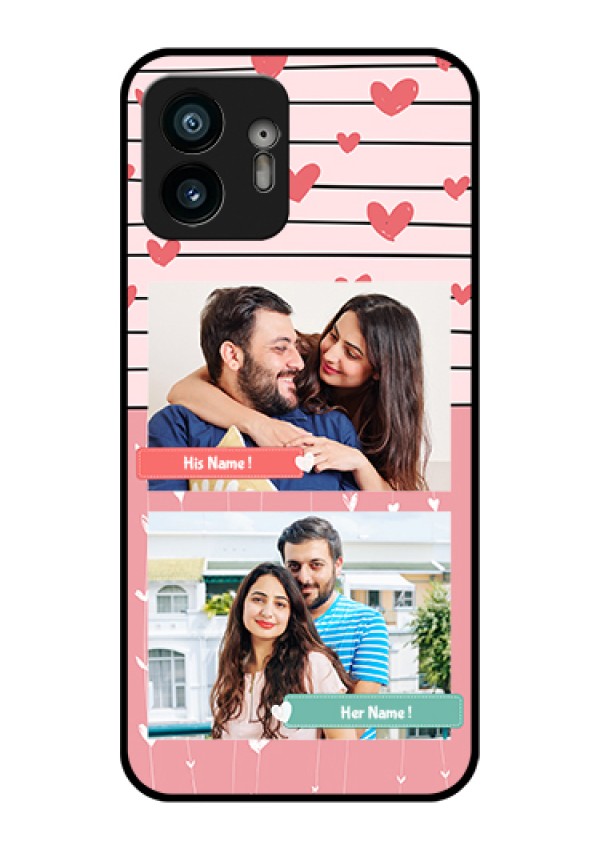Nothing Phone 2 Custom Glass Phone Case - Photo With Heart Design