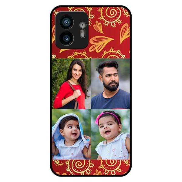 Nothing Phone 2 Custom Glass Phone Case - 4 Image Traditional Design
