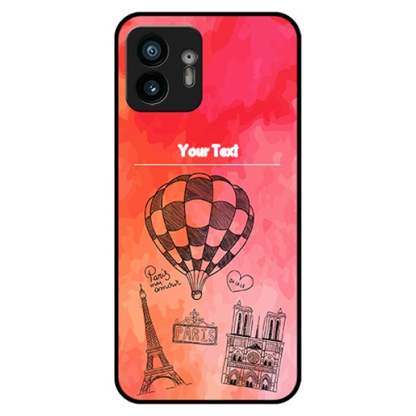 Nothing Phone 2 Custom Glass Phone Case - Paris Theme Design