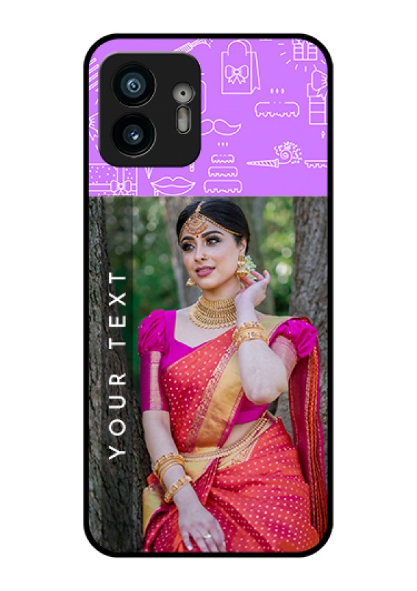 Nothing Phone 2 Custom Glass Phone Case - Birthday Icons Design