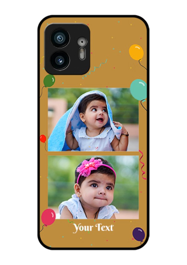 Nothing Phone 2 Custom Glass Phone Case - Image Holder With Birthday Celebrations Design