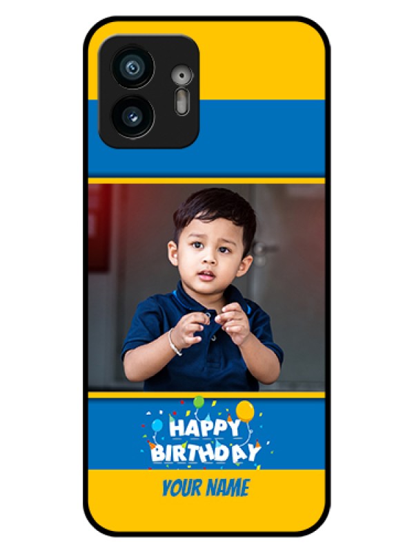 Custom Nothing Phone 2 Custom Glass Phone Case - Birthday Wishes Design