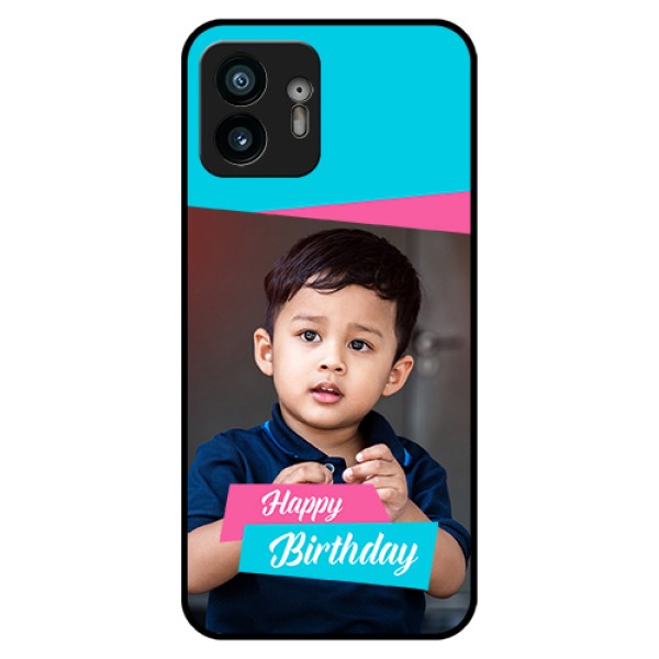 Nothing Phone 2 Custom Glass Phone Case - Image Holder With 2 Color Design Nothing Phone 2 Custom Glass Phone Case - Image Holder With 2 Color Design