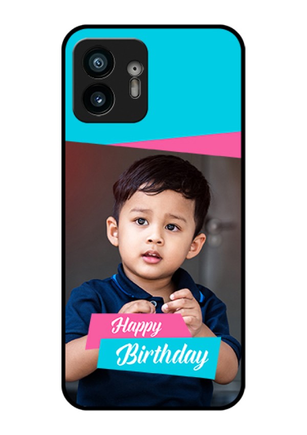Nothing Phone 2 Custom Glass Phone Case - Image Holder With 2 Color Design