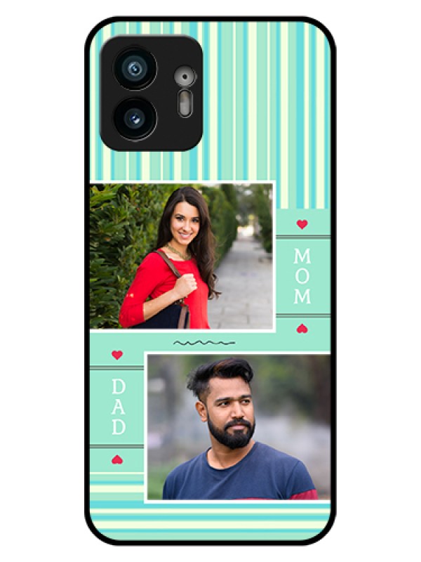 Custom Nothing Phone 2 Custom Glass Phone Case - Mom & Dad Pic Design