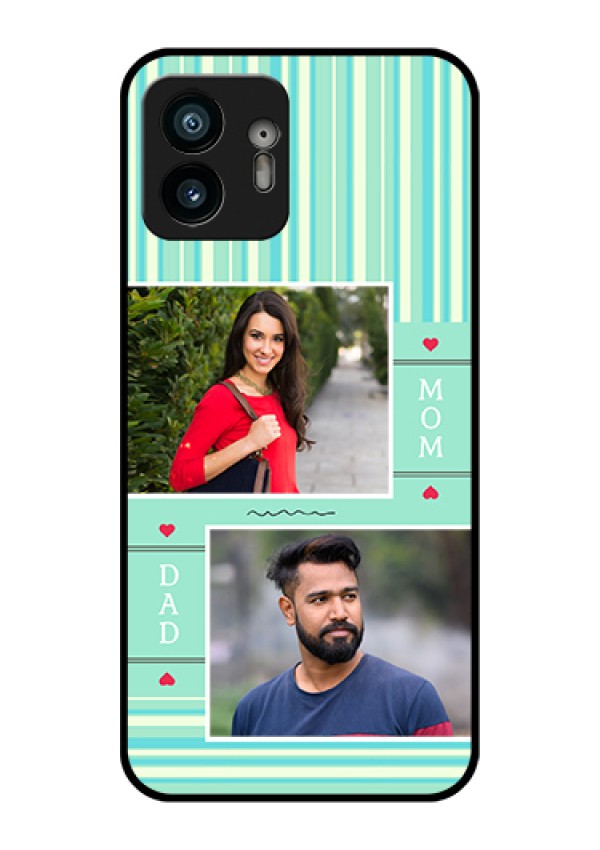 Nothing Phone 2 Custom Glass Phone Case - Mom & Dad Pic Design