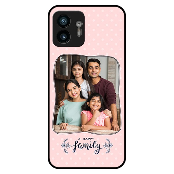 Nothing Phone 2 Custom Glass Phone Case - Family With Dots Design Nothing Phone 2 Custom Glass Phone Case - Family With Dots Design