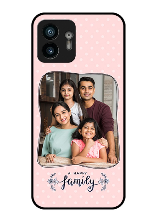 Nothing Phone 2 Custom Glass Phone Case - Family With Dots Design
