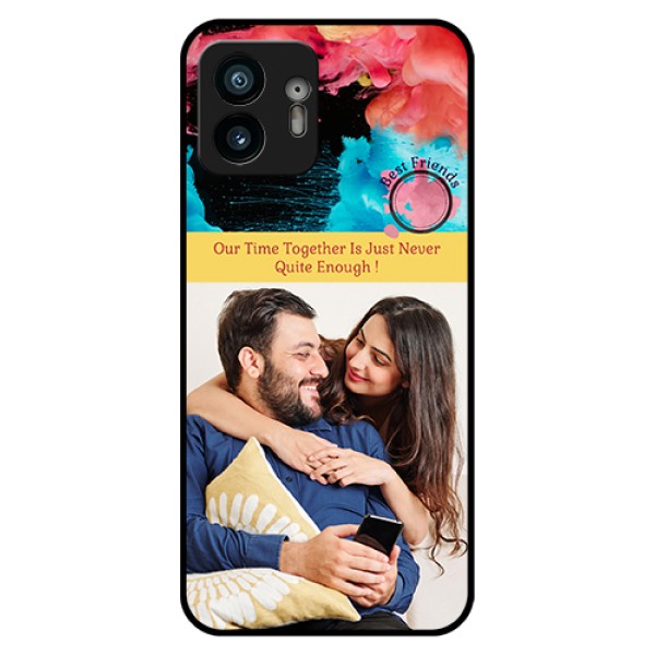 Nothing Phone 2 Custom Glass Phone Case - Quote With Acrylic Painting Design