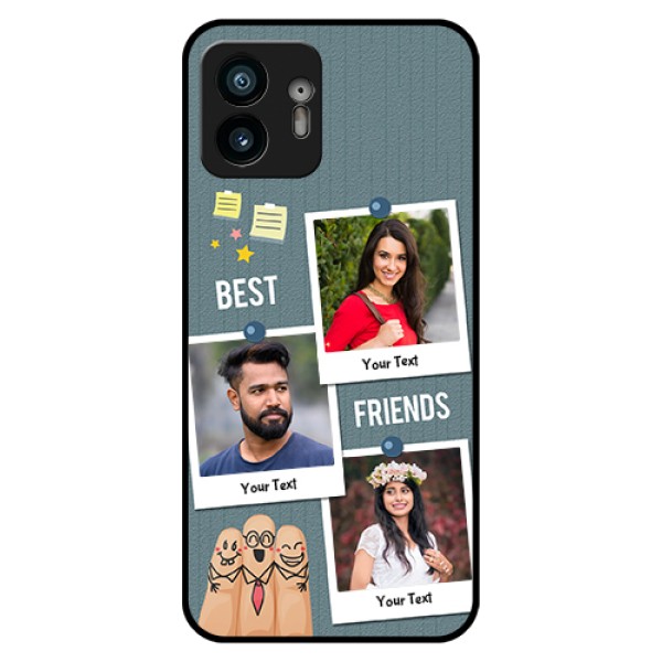 Nothing Phone 2 Custom Glass Phone Case - Sticky Frames And Friendship Design Nothing Phone 2 Custom Glass Phone Case - Sticky Frames And Friendship Design