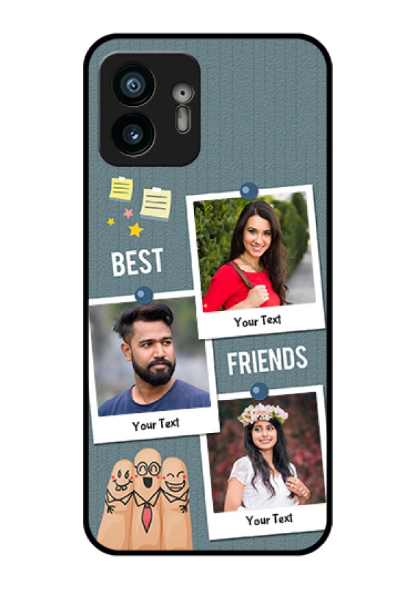 Nothing Phone 2 Custom Glass Phone Case - Sticky Frames And Friendship Design