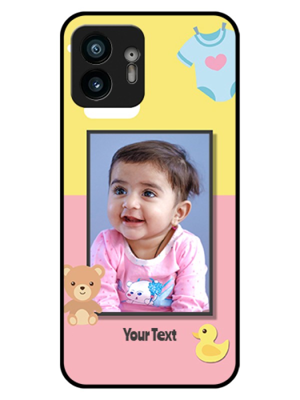 Custom Nothing Phone 2 Custom Glass Phone Case - Kids 2 Color Design