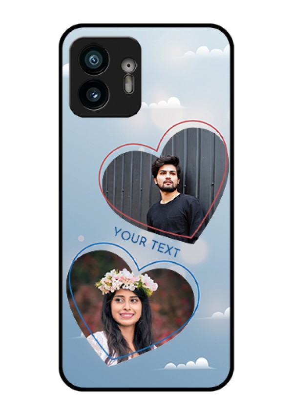 Nothing Phone 2 Custom Glass Phone Case - Blue Color Couple Design