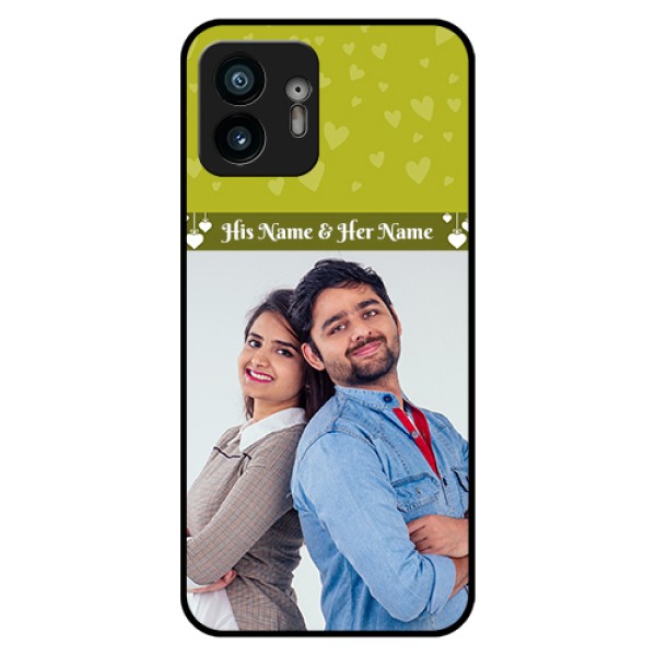 Nothing Phone 2 Custom Glass Phone Case - You & Me Heart Design