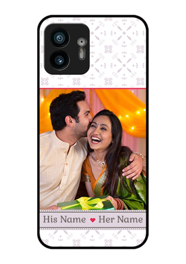 Nothing Phone 2 Custom Glass Phone Case - With Photo And Ethnic Design