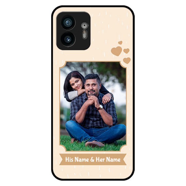 Nothing Phone 2 Custom Glass Phone Case - With Confetti Love Design