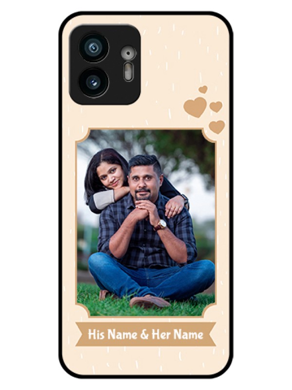 Custom Nothing Phone 2 Custom Glass Phone Case - With Confetti Love Design