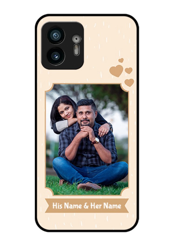 Nothing Phone 2 Custom Glass Phone Case - With Confetti Love Design