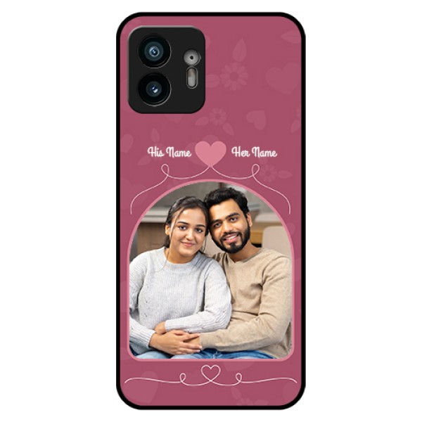 Nothing Phone 2 Custom Glass Phone Case - Love Floral Design