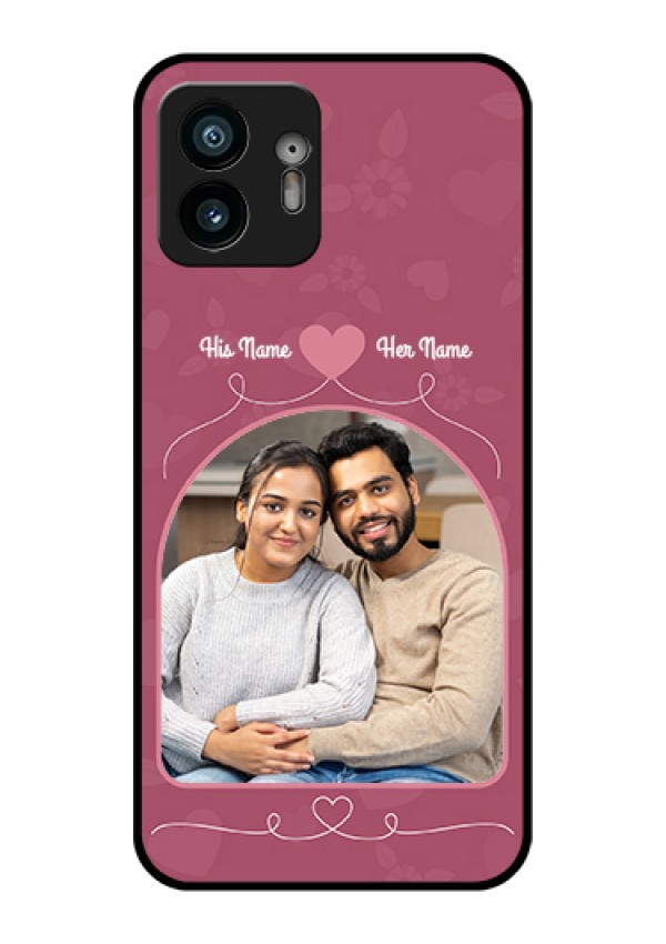 Nothing Phone 2 Custom Glass Phone Case - Love Floral Design