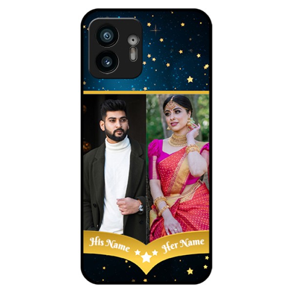 Nothing Phone 2 Custom Glass Phone Case - Galaxy Stars Backdrop Design Nothing Phone 2 Custom Glass Phone Case - Galaxy Stars Backdrop Design